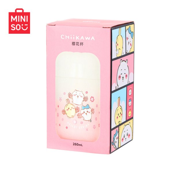画像1: 【現品予約】ちいかわ　中国限定　Misonoコラボ　桜シリーズ　保温ボトル260ml（入金〆切７日以内) (1)