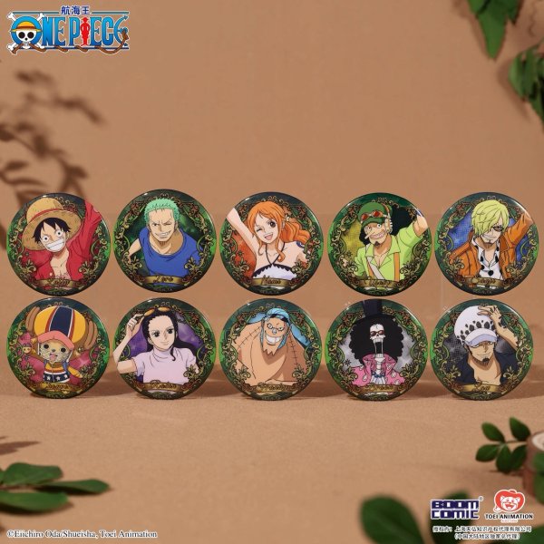 画像1: 【予約】ONE PIECE　中国限定　BOOMCOMICコラボ　ゾウ編　缶バッジ　銀袋ブラインド・BOX（入金〆切7日以内） (1)