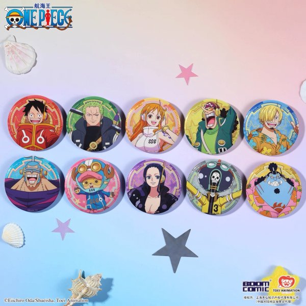 画像1: 【予約】ONE PIECE　中国限定　BOOMCOMICコラボ　エッグヘッド編　缶バッジ　銀袋ブラインド・BOX（入金〆切7日以内） (1)