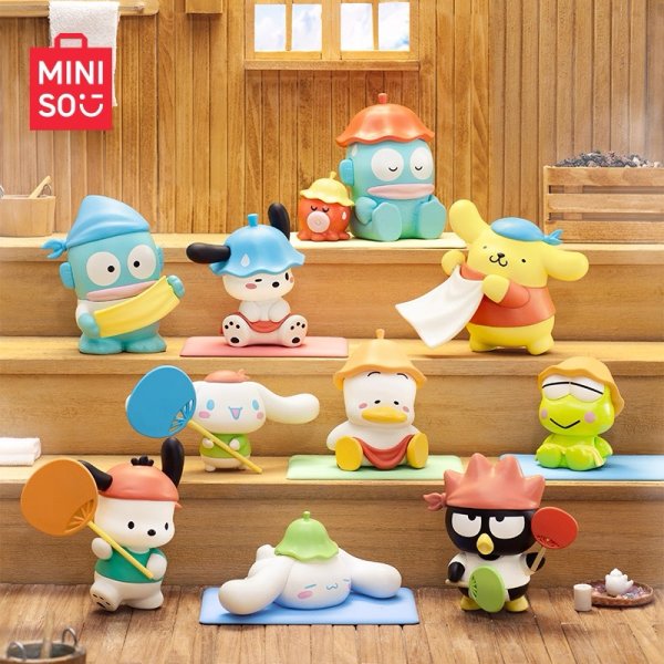画像1: 【予約】Sanrio　中国限定　MINISOコラボ　サウナシリーズ　フィギュア　ブラインド・BOX（入金〆切7日以内)  (1)