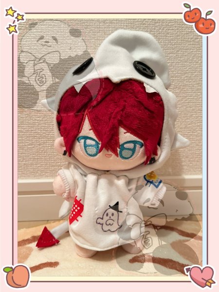 画像1: 【予約現品・なくなり次第終了】ぬい服　おばけちゃんマント（入金〆切7日以内） (1)