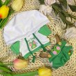 画像2: 【予約現品・なくなり次第終了】ぬい服　かえるのサロペットセット（入金〆切7日以内） (2)
