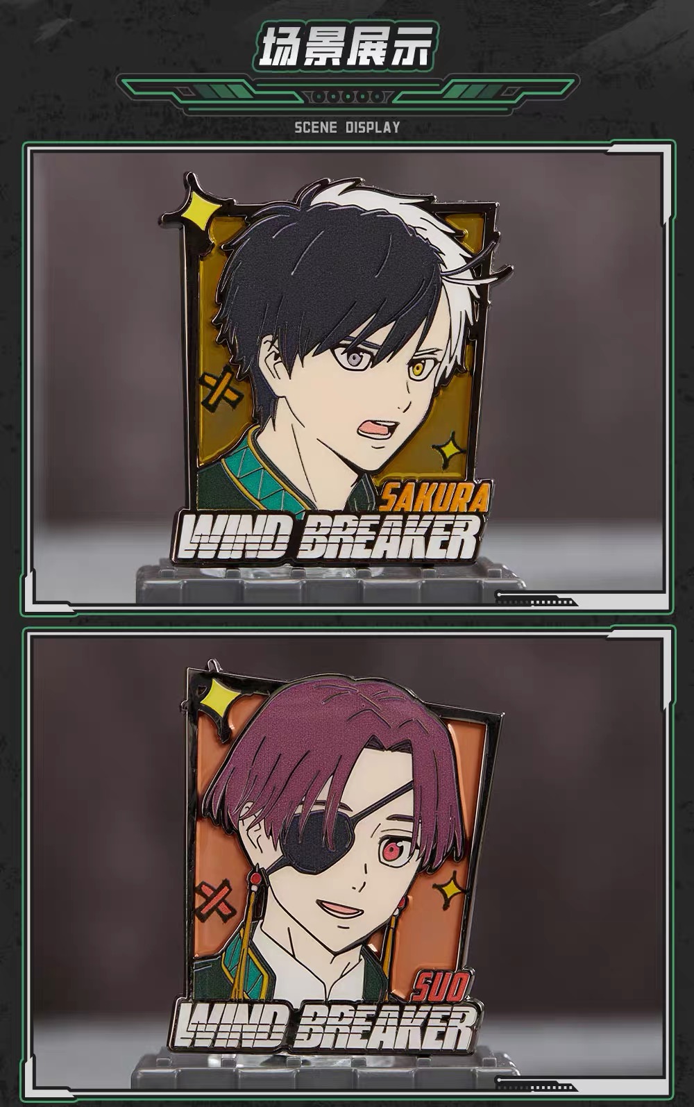 即決レア　風水の秘密 GOMA BOOKS　開運 予約】WIND BREAKER 中国限定 BILIBILIGOODSコラボ メタルバッジ